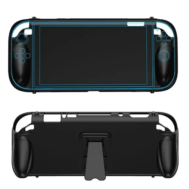 Alt view image 3 of 3 - For Switch 2 Protective Case Handheld Console Case Split Type Back Cover With Kickstand Anti-Scratch Game
