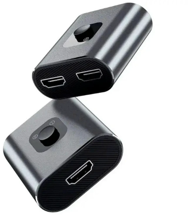 Alt view image 3 of 3 - -Compatible Splitter 4K Bi-Direction Switch 1X2/2X1 HD 2 Input 1 Output For PS4/5 TV Box Switching Adapter Switcher