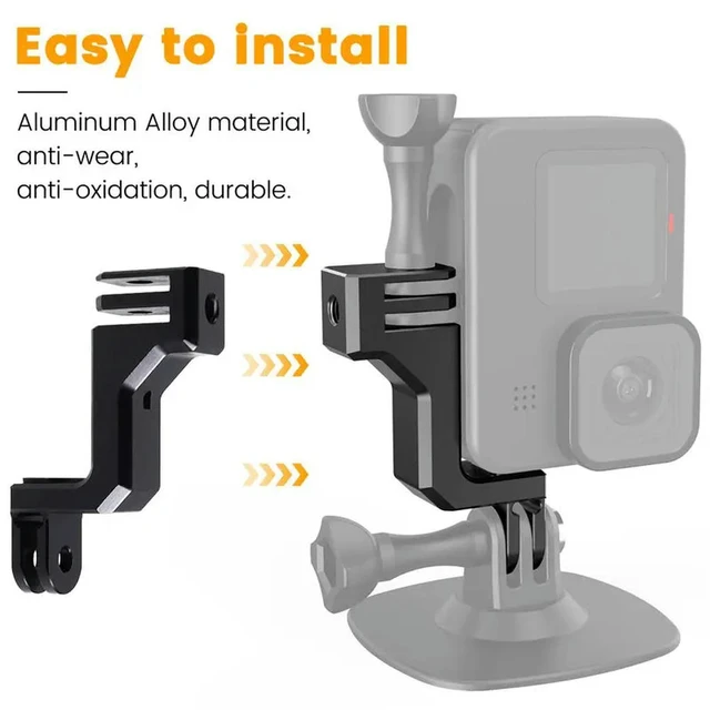 Alt view image 3 of 6 - Vertical Bracket Adjusting Mount Adapter For Gopro 10/11 12/13 Action Camera First-View Shooting