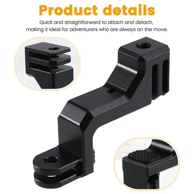 Alt view image 2 of 6 - Vertical Bracket Adjusting Mount Adapter For Gopro 10/11 12/13 Action Camera First-View Shooting