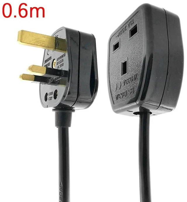 Main image of UK 3 Prong Extension Power Cord,IEC UK Male Plug To Female Outlet Socket Hongkong Power Cable Extented(UK Plug)