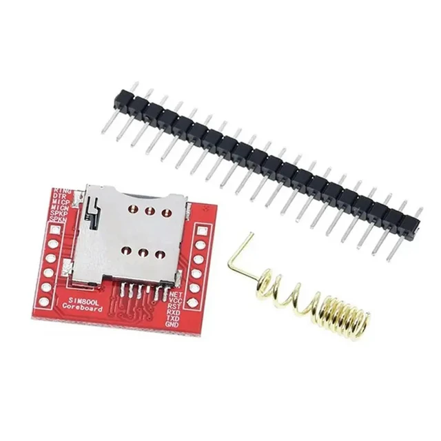 Alt view image 2 of 3 - GSM GPRS SIM800L Mini SIM Card Core Module 2PCS Quad-Band TTL Serial Port With Antenna Microsim Board