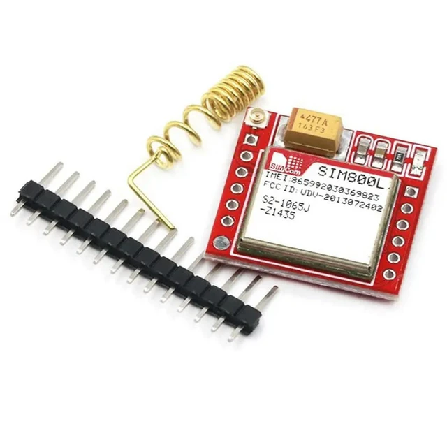 Alt view image 3 of 3 - GSM GPRS SIM800L Mini SIM Card Core Module 2PCS Quad-Band TTL Serial Port With Antenna Microsim Board