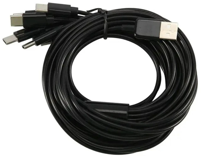 Main image of 1 PCS 6-In-1 USB Type C Splitter Cable C Data Transmission Charing Cable Black ABS For Phone Tablet