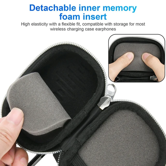 Alt view image 2 of 3 - Travel Hard Shell Carrying Case Shock Absorption EVA Bag Fall Prevention with Mesh Pocket for Mic Charging Box