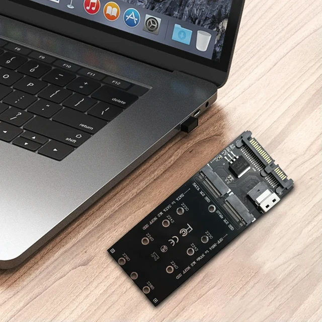 Alt view image 2 of 3 - 22Pin SATA To M2 Adapter NVME M2 SSD Adapter SFF-8654 To M2 NVME SSD Converter for Mainboard for SSD 2230/2242/2260 2280
