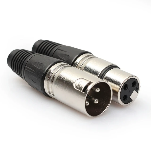Alt view image 2 of 3 - 8pcs Microphone Audio Cable Plug 4 Male 4 Female 3Pin MIC Jack Plug Zinc Alloy Socket Panel Mount Chassis for Mixer Amplifier