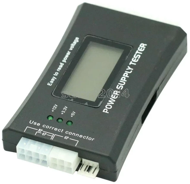 Main image of PC Computer LCD 20/24 Pin 4 PSU ATX BTX ITX SATA HDD Digital Power Supply Tester
