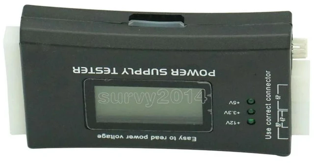 Alt view image 2 of 3 - PC Computer LCD 20/24 Pin 4 PSU ATX BTX ITX SATA HDD Digital Power Supply Tester