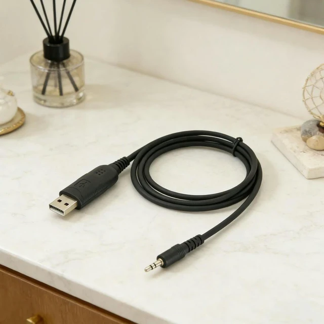 Alt view image 2 of 3 - Remote Control Interface Cable for Walkie Talkie Radio Fast Programming Plug-and-Play for GP3688 GP88S/2000 CP200 EP450
