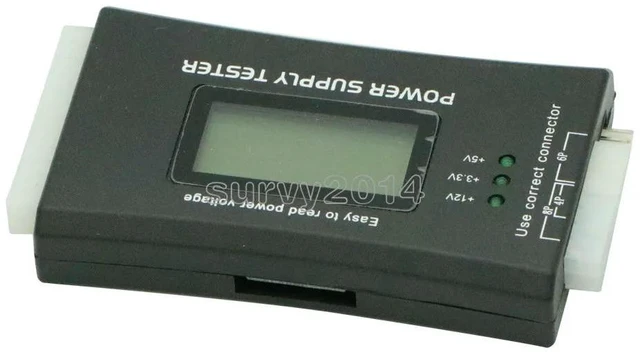 Alt view image 3 of 3 - PC Computer LCD 20/24 Pin 4 PSU ATX BTX ITX SATA HDD Digital Power Supply Tester
