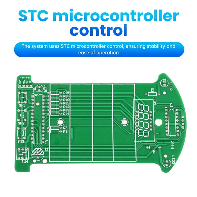 Alt view image 3 of 3 - DC 5V Ultrasonic Ranging Obstacle Avoidance Car Microcontroller ligent Car Programming DIY Welding Kit
