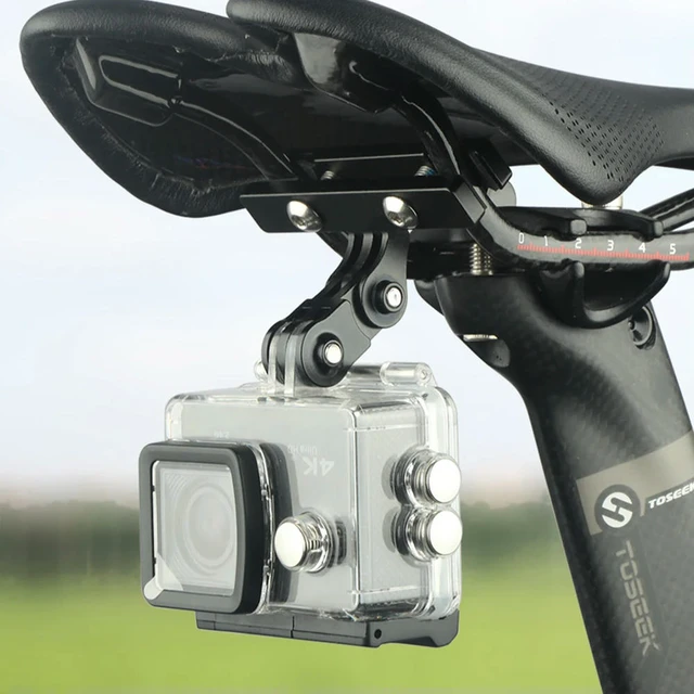 Alt view image 2 of 3 - Bike Seat Rail Mount Bracket Aluminum Alloy Saddle Action Camera Mount Action Camera Mount Adapter for Bike Camera Holder Parts
