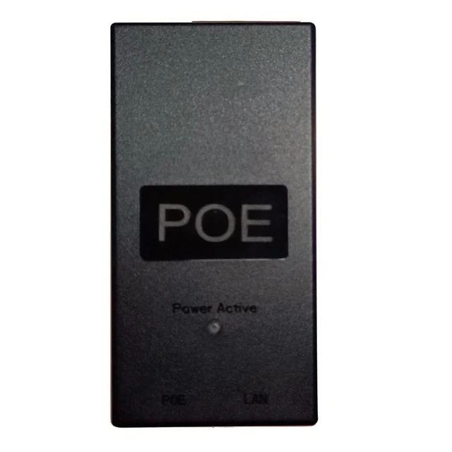 Alt view image 3 of 3 - 48V 0.5A 24W Desktop POE Power Injector Ethernet Adapter Surveillance CCTV