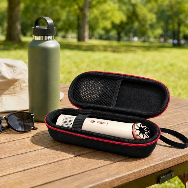 Alt view image 2 of 3 - Hard EVA Protective Bag for Handheld HushJet Mini Cool Fan Travel Nylon Carrying Case