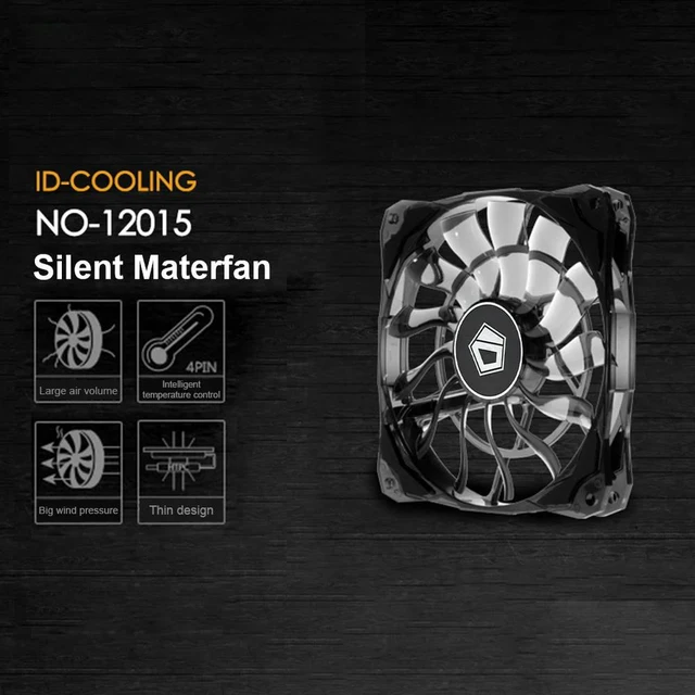 Main image of Video Graphics Card Water Cooler Radiator 12cm Chassis Cooling Fan 4 Pin Silent CPU Radiator Heatsink Cooler