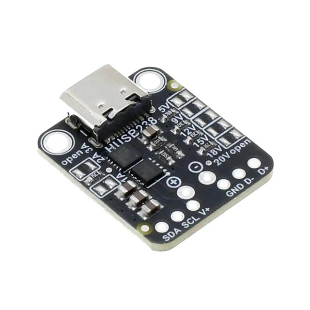 Alt view image 2 of 3 - Programmable HUSB238 Decoying Module IIC Control Fixed Output USB Type C Support 5V/9V/12V/15V/18V/20V for Applications