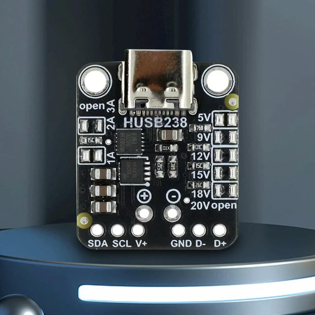 Alt view image 3 of 3 - Programmable HUSB238 Decoying Module IIC Control Fixed Output USB Type C Support 5V/9V/12V/15V/18V/20V for Applications