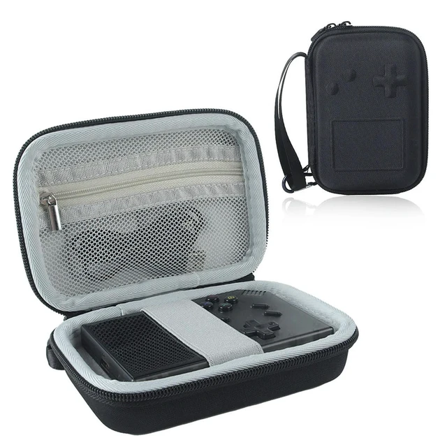Alt view image 3 of 3 - Hardshell Case with Hand Strap & Buckle Hard Carrying Case Shockproof Protection Bag for RG35XX Plus Retro Handheld Game Console