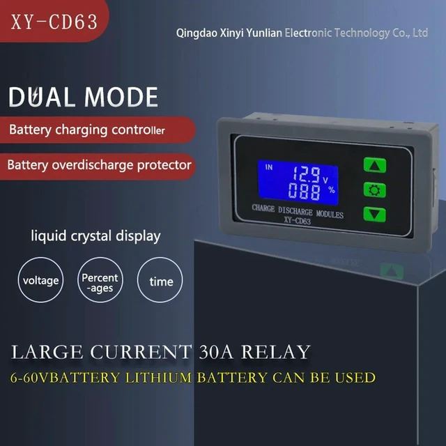 Main image of XY-CD63 30A charging control module full power off DC voltage protection under voltage power loss protector Module