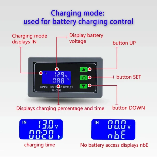 Alt view image 3 of 3 - XY-CD63 30A charging control module full power off DC voltage protection under voltage power loss protector Module