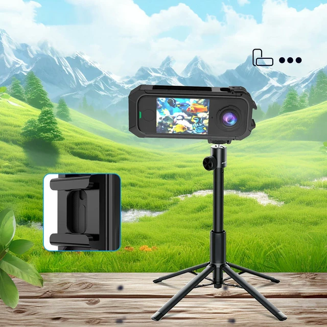 Alt view image 2 of 3 - Action Camera Frame Magnetic Quick Release Housing Case with 1/4 Threads Cold Shoe Mount for X4 Air Camera Accessories