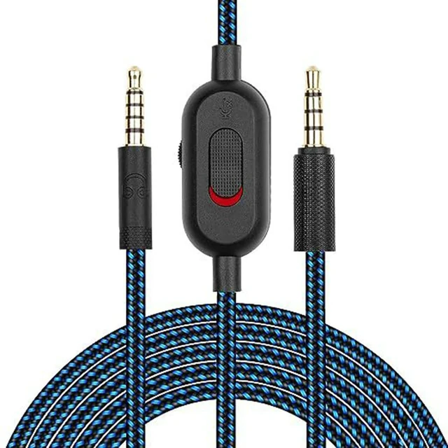 Alt view image 2 of 3 - 2m Aux Cord with Volume Controller and Mute Headphone Cable Game Headphone Audio Cable Replacement for GPRO X G233 G433