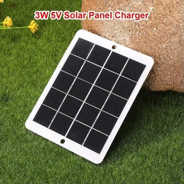 Alt view image 2 of 3 - USB Solar Panel Outdoor 3W 5V Polysilicon Travel DIY Solar Charger Generator