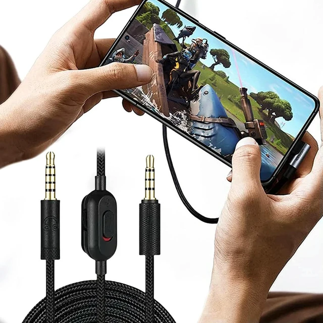 Alt view image 3 of 3 - 2m Aux Cord with Volume Controller and Mute Headphone Cable Game Headphone Audio Cable Replacement for GPRO X G233 G433
