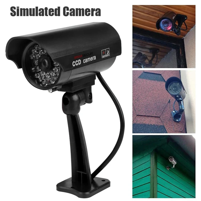 Alt view image 2 of 3 - Outdoor Dummy Camera Flashing Red LED Indoor Fake CCTV Camera