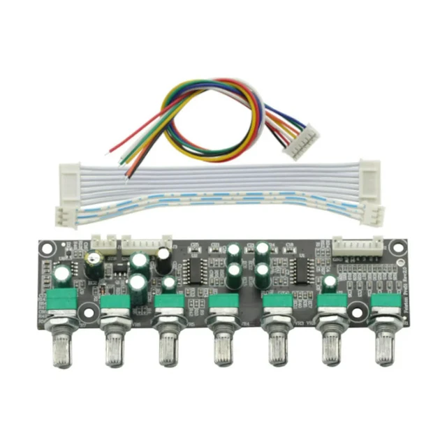 Alt view image 3 of 3 - 5.1 Preamplifier Tone independent Channel Volume + Bass Frequency Adjustment 6 Way For 5.1 Amplifier Module DIY DC12-24V
