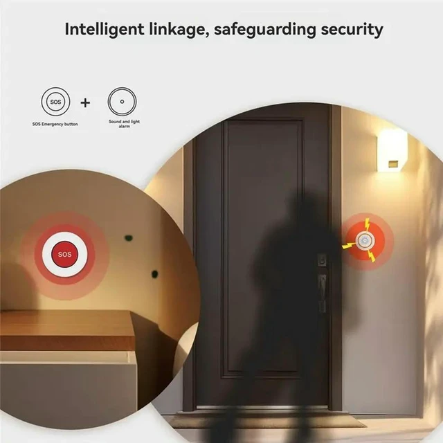 Alt view image 3 of 3 - "Elderly And ChildrenS Emergency Alarm - Tuya Zigbee SOS Button, Remote Control Sensor For Safety"