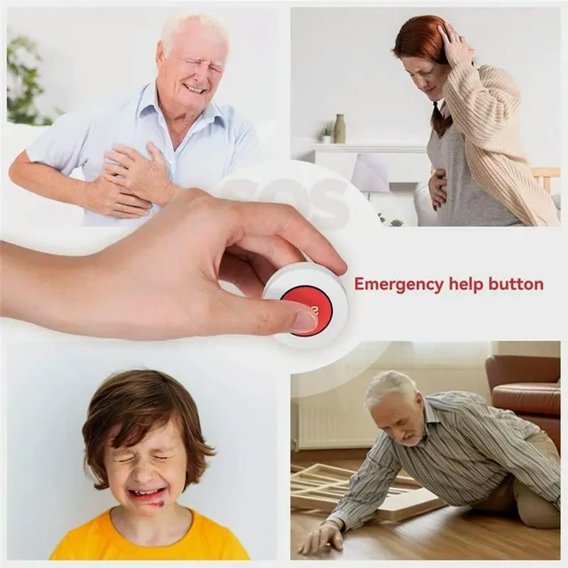 Alt view image 2 of 3 - "Elderly And ChildrenS Emergency Alarm - Tuya Zigbee SOS Button, Remote Control Sensor For Safety"