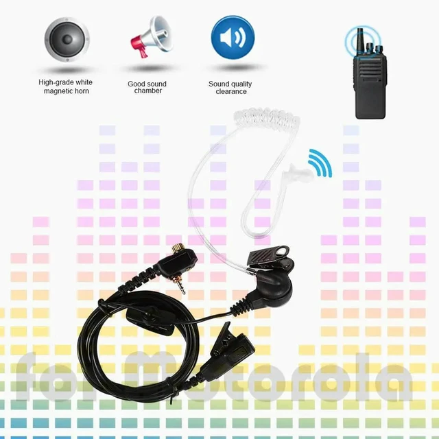 Alt view image 2 of 3 - 1 Pin Air Tube PTT Earpiece Headset Mic for MTP850 MTS850 MTH800 Radio Applicable to walkie-talkie MTH600 MTH650