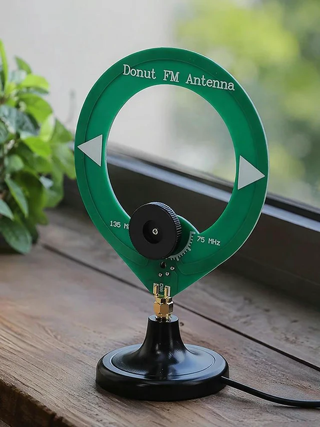 Alt view image 3 of 3 - Ring Receive Antenna with SMA Base FM Antenna 75-135MHz Frequency Range SMA Male Interface for Malachite SDR Ham Radio Receiver