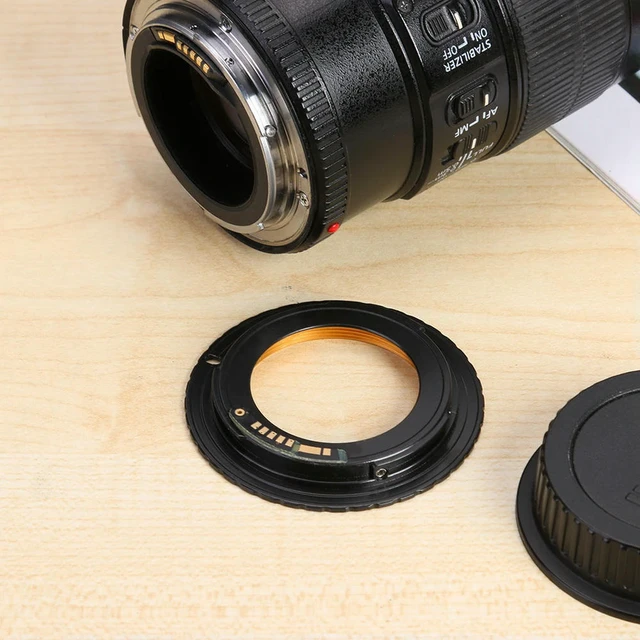 Alt view image 3 of 3 - M42-EOS Copper Electronic Chip 3 AF Confirm Adapter Ring for DSLR 600D 60D