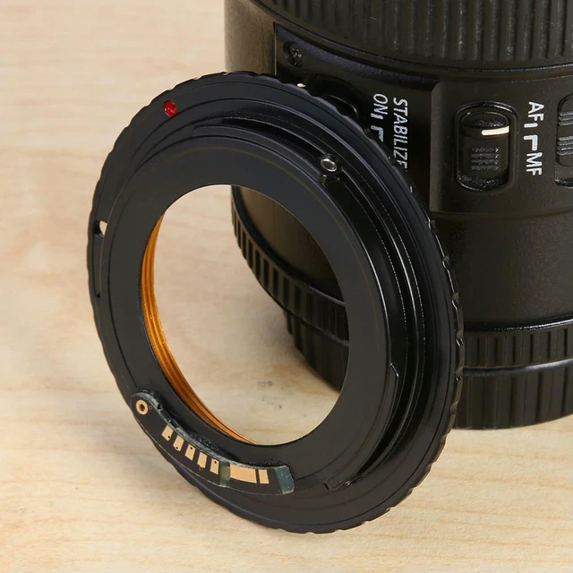 Alt view image 2 of 3 - M42-EOS Copper Electronic Chip 3 AF Confirm Adapter Ring for DSLR 600D 60D