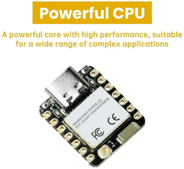 Alt view image 2 of 3 - ESP32-C6 BT Development Board XIAO Seedstudio Module for Zigbee Home LOT Type C