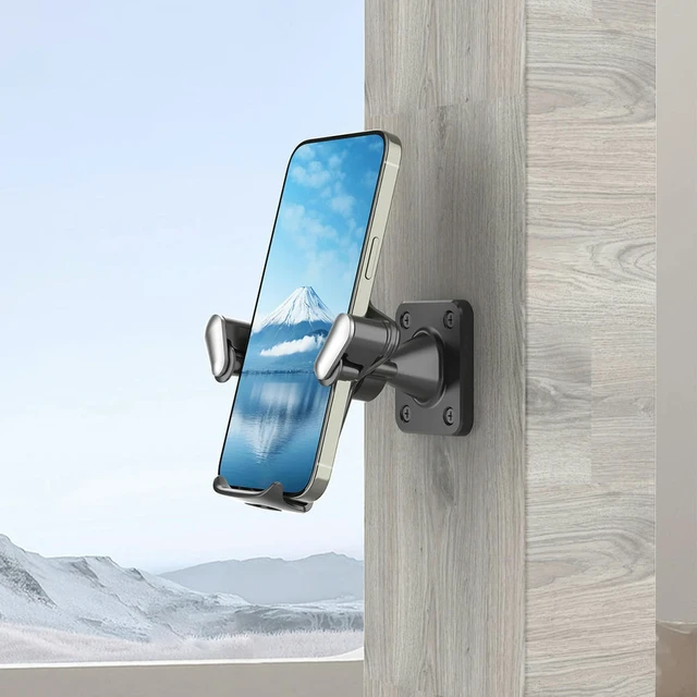 Alt view image 2 of 3 - Mobile Phone Stand 360 Degree Adjustable Mobile Cell Phone Holder Fit 4.7-7.2 Inch phone for Shower Mirror and Kitchen