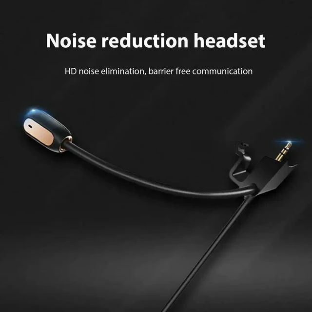 Alt view image 2 of 3 - Gaming Headset Microphone Mic 3.5mm Plug Replacement Game Mic Noise Cancelling Detachable Gaming Boom Microphone for QC35/QC45