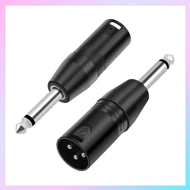 Main image of 6.35Mm Mono Male To XLR 3 Pin Audio Plug Converter Adapter Connector For Headphone Microphone Amplifier