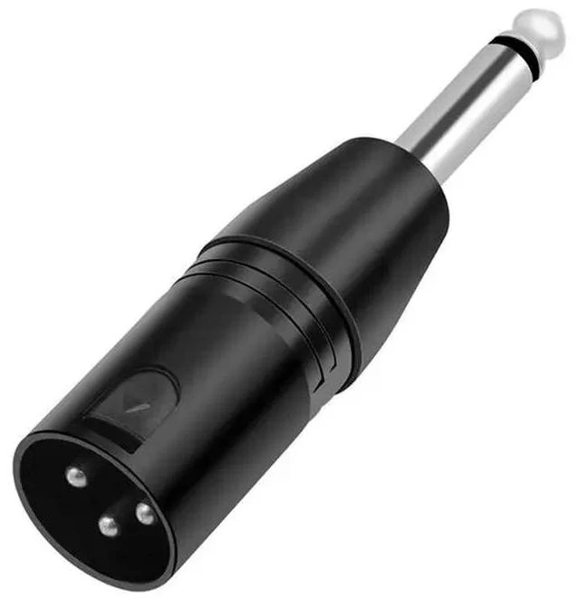 Alt view image 3 of 3 - 6.35Mm Mono Male To XLR 3 Pin Audio Plug Converter Adapter Connector For Headphone Microphone Amplifier