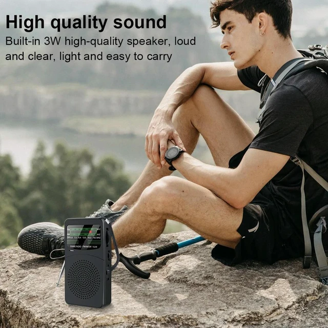 Main image of FM AM SW Radio with LED Flashlight Pocket Radio Radio for Outdoor Camping Seniors Elderly Walking