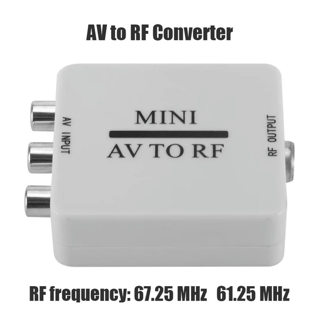 Alt view image 3 of 3 - Multi-functional Classic AV To RF Video Converter Practical HD Video Adapter Support RF 67.25/61.25MHz Amplifier
