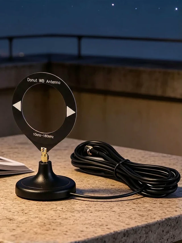 Alt view image 3 of 3 - Magnetic Loop Antenna with Low Impedance Converter SDR Mini Circle Antenna for All Model Radios Walkie Talkies SDR Stations