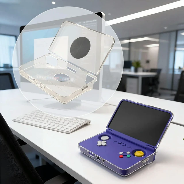 Alt view image 2 of 6 - Clear TPU Cover Anti-Scratch Drop-Proof Game Console Case Cover Waterproof Compatible for Retroid Pocket Flip 2
