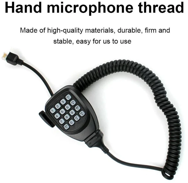 Alt view image 2 of 6 - 8 Pin Microphone Cord Easy To Install Mic Cable Cord Heavy Duty Coiled Walkie Talkie Parts for KMC-30 for Kenwood KMC-32 KMC-35