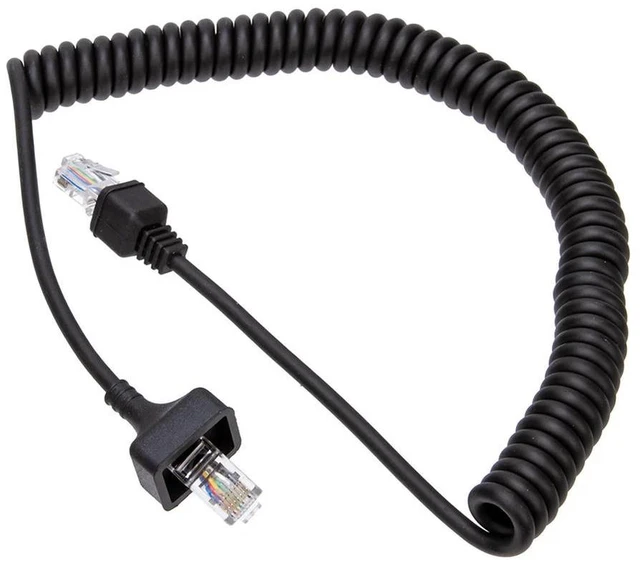 Main image of 8 Pin Microphone Cord Easy To Install Mic Cable Cord Heavy Duty Coiled Walkie Talkie Parts for KMC-30 for Kenwood KMC-32 KMC-35