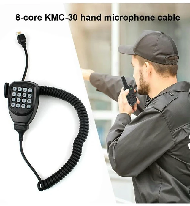 Alt view image 3 of 6 - 8 Pin Microphone Cord Easy To Install Mic Cable Cord Heavy Duty Coiled Walkie Talkie Parts for KMC-30 for Kenwood KMC-32 KMC-35