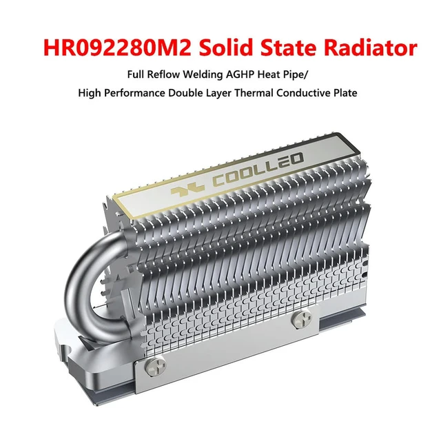 Alt view image 2 of 6 - SSD Radiator Aluminum Fins SSD Cooler Radiator Double Bonding Welded Antigravity Heat Pipe for M.2 2280 Solid State Drive